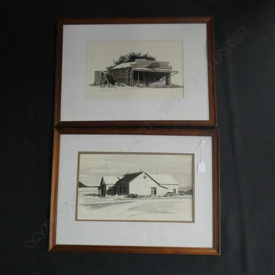 2 JOHN HUSBAND W/C WASH OLD BUILDINGS LGEST 220 x 375mm