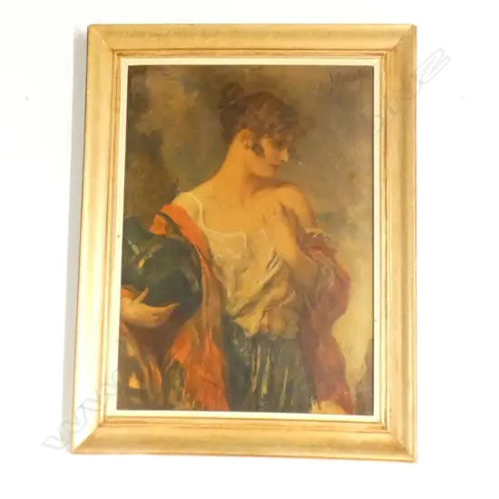 OLEOGRAPH CLASSICAL YOUNG WOMAN 545x390mm