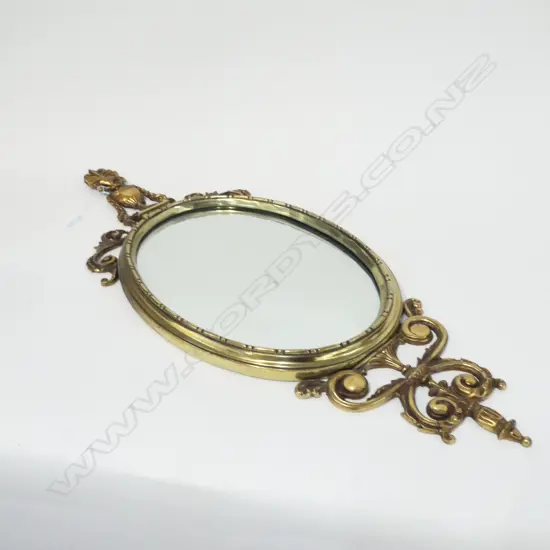 VINTAGE ADAM STYLE BRASS MIRROR H.700mm