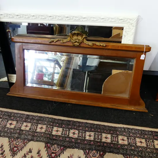 ANTIQUE OVER MANTLE MIRROR L 1010MM