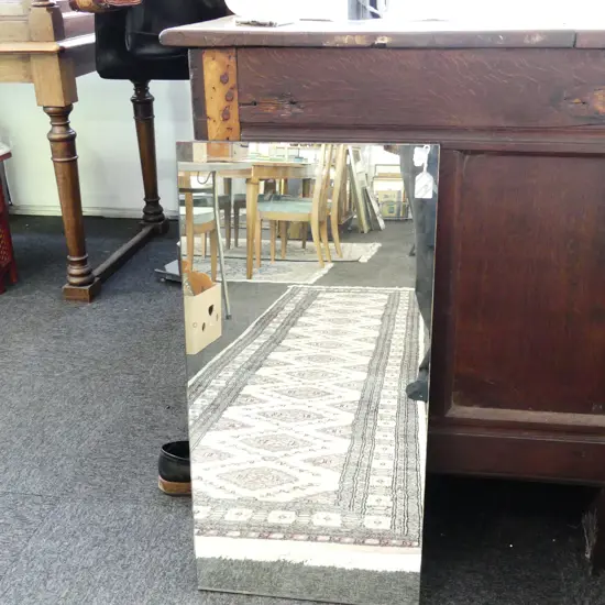 RECTANGULAR WALL HANGING CHANGING MIRROR,  (LACKING WALL ATTACHMENTS), 790 x 390mm