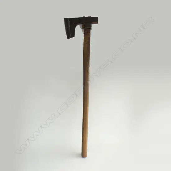 OLD JAPANESE BEARDED  AXE FORGED SHAPED STEEL HEAD. L.950mm