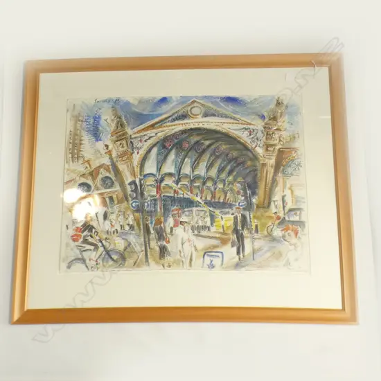 LUCILLE CRANWELL 'SMITHFIELD LONDON' W/c & GOUACHE 1997. 700 X 760mm