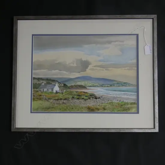 CYRIL WHITEOAK W/C COASTAL SCENE SIGNED & DATED 1990 270 x 360mm
