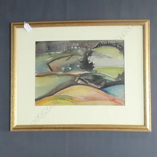 JOHN WEEKS 'ROTORUA LAKES' W/C LANDSCAPE 280x380mm