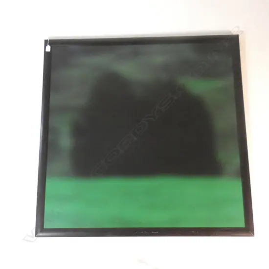LARGE CONTEMPORARY GREEN / BLACK PRINTED ARTWORK 1040x1040mm
