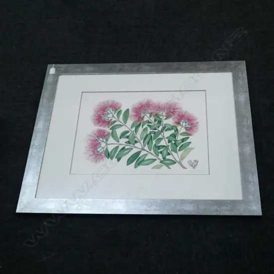 BRYAN POOLE 'POHUTUKAWA - NZ CHRISMAS TREE' PRINT 25/100 425x555mm