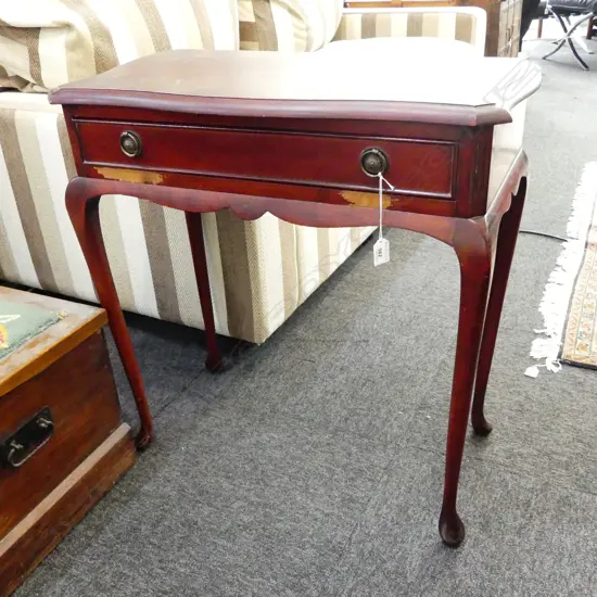 QUEEN ANNE STYLE SIDE TABLE 670x340x710mm