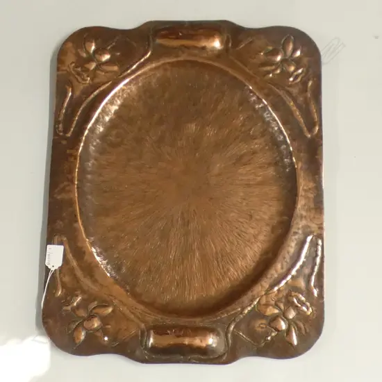 LARGE ART NOUVEAU COPPER TRAY 410x535mm