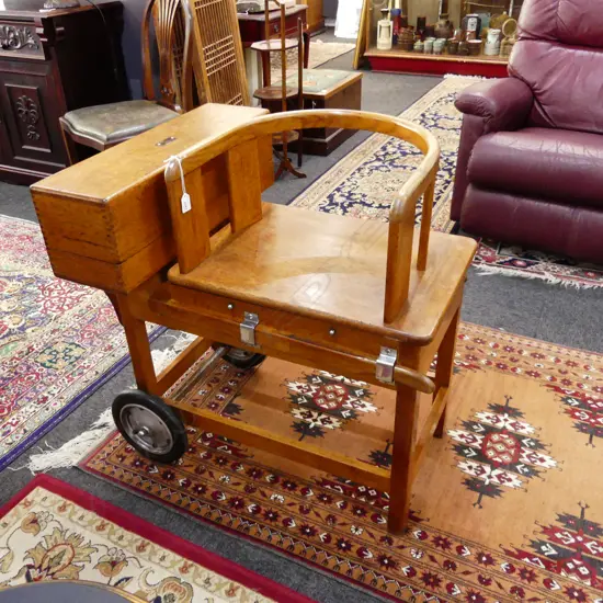 OAK JOCKEY SCALES CHAIR 