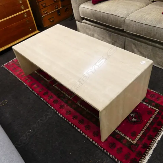 ITALIAN TRAVERTINE CONTEMPORARY COFFEE TABLE 1200x600x400mm