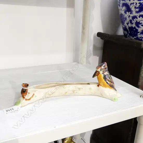 KOOKABURRA FIGURE TROUGH VASE - MADE IN ENGLAND L 280MM