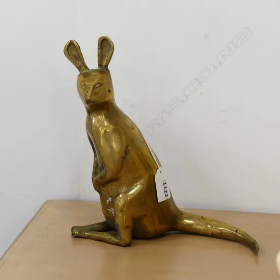 HEAVY BRASS KANGAROO H 235MM