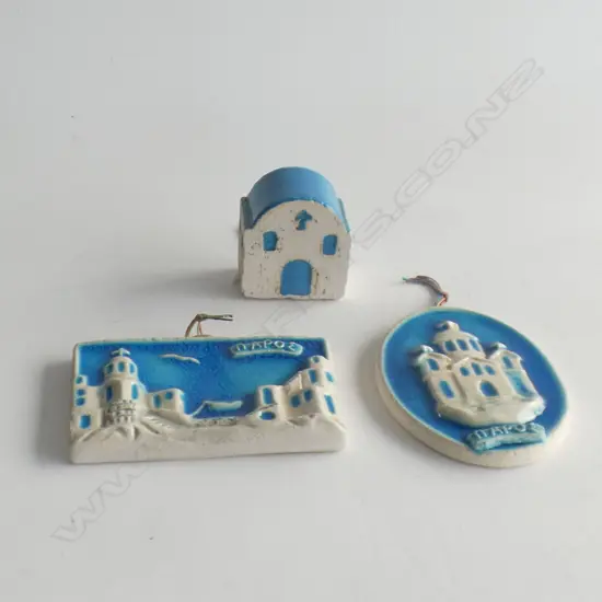 x3 GREEK DECORATIONS FROM PAROS