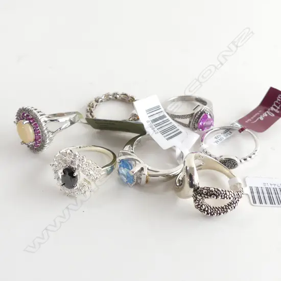 7 RINGS; 5x STG SILVER + 2 COSTUME