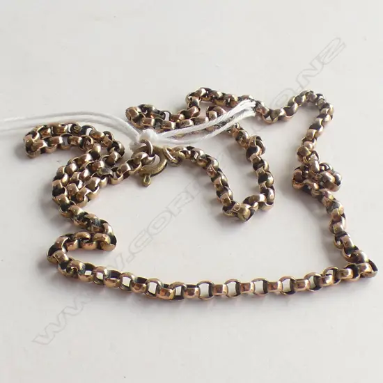 9CT BELCHER LINK CHAIN( AF) BOLT RING NOT GOLD 5.8 GRAMS