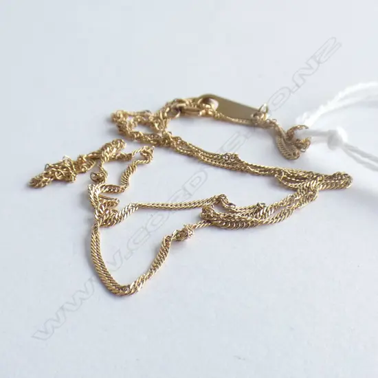 18K FINE NECK CHAIN L.380mm