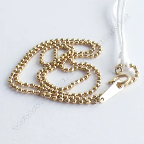 18K NECK CHAIN. L.400mm. 3.7gms
