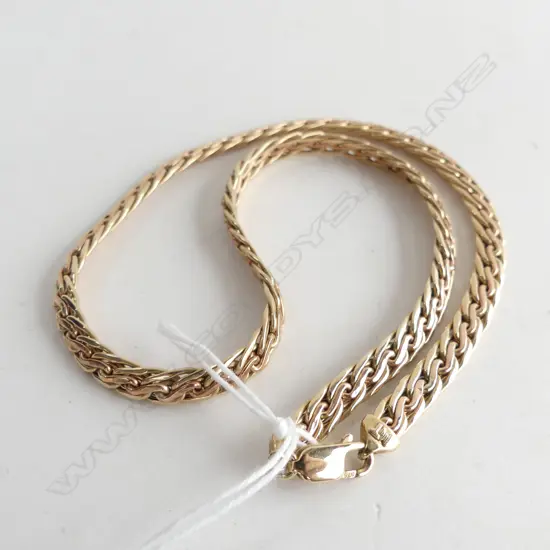 375 GOLD WHEAT CHAIN   (ROSE/YELLOW GOLD)12.8GMS