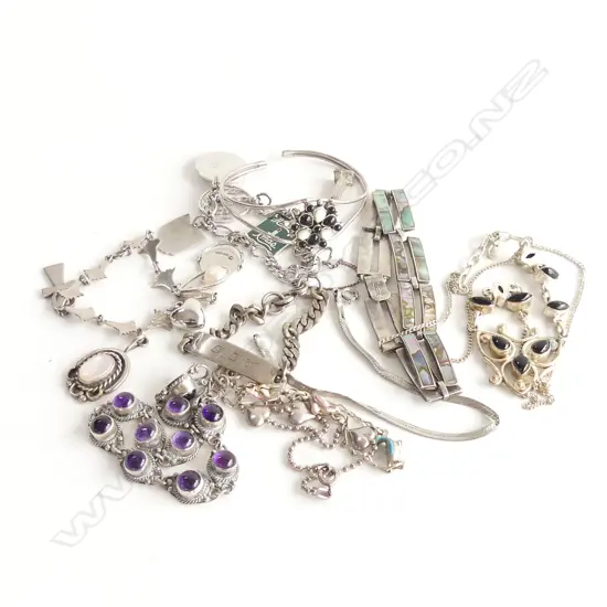 9 ASST. STG BRACELETS + NECKLACE