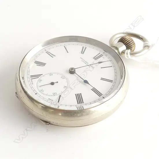 OMEGA SILVER CASED POCKET WATCH OPEN FACE SUB SECONDS RUNNING
