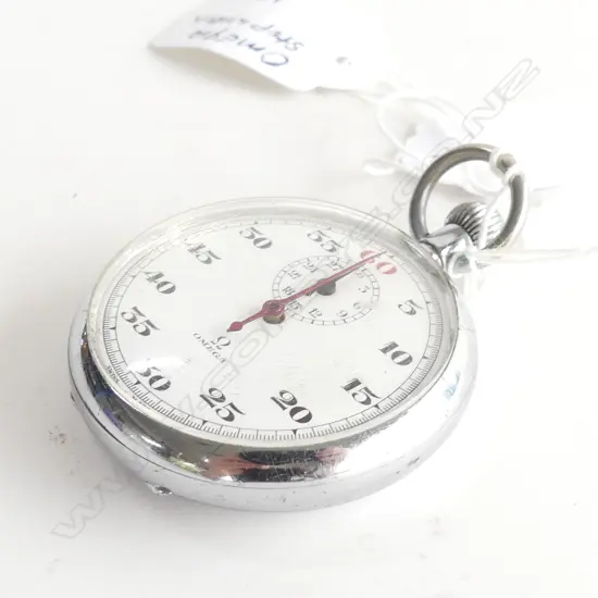 OMEGA S/PLATE CASED POCKET WATCH OPEN FACE SUB SECONDS RUNNING