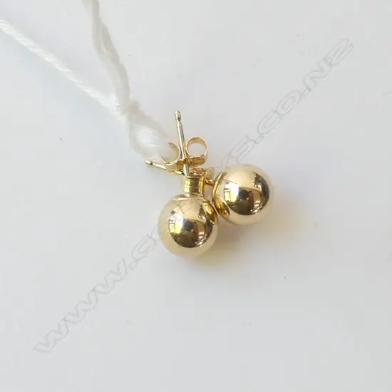 PR 14K ROSE GOLD BALL EARRINGS