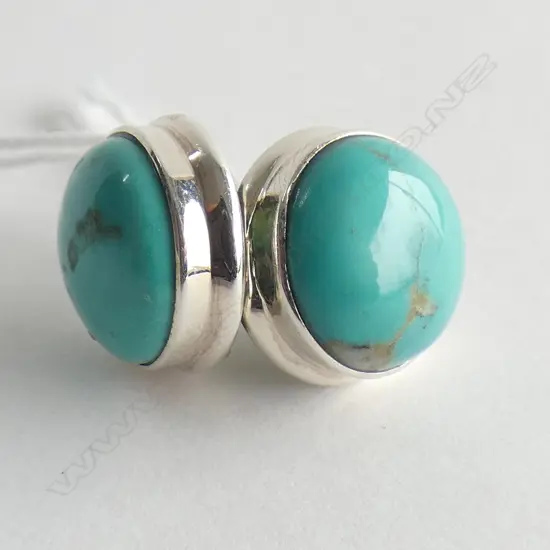 PR TURQUOISE &  925 SILVER STUD EARRINGS