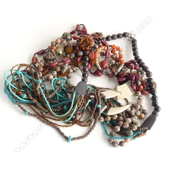 5 ASST ETHNIC NECKLACES 