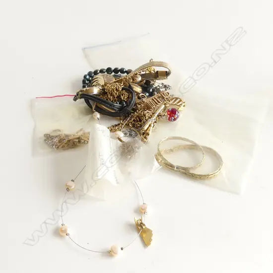 GOLD PLATE JEWELLERY + BULOVA + 2 OTHER LADIES WATCHES ETC