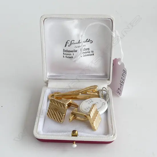 CHRISTIAN DIOR CUFFLINKS & TIE PIN - ORIGINAL SWING TAG