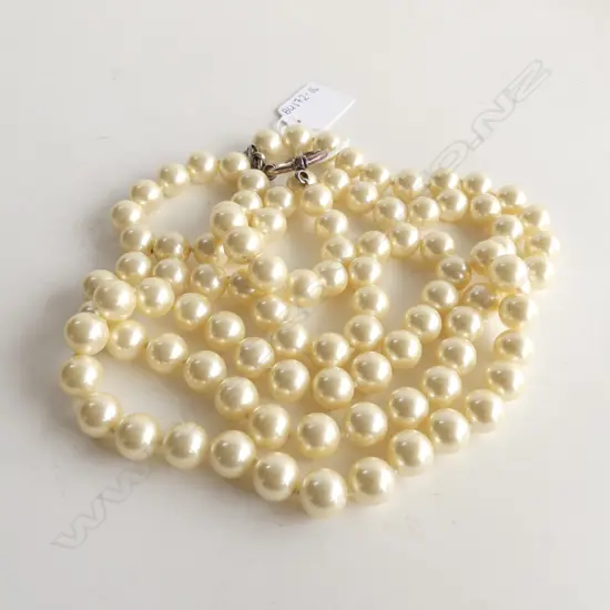 LALOOP LONG FAUX PEARL NECKLACE 660MM LONG