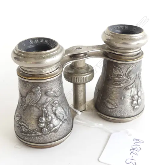 (20637) CHEVALIER PARIS OPERA GLASSES OR BINOCULARS? EMBOSSED WITH BIRDS & FLOWERS AF