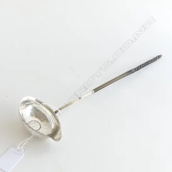 (20632)GEO III SILVER TODY LADLE WITH BALEEN  HANDLE L. 390mm W. 41g