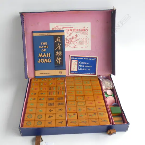 VINTAGE MAH JONG SET W.345mm