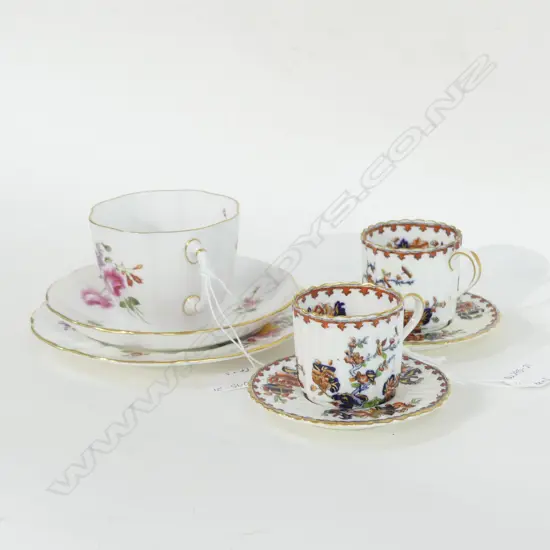 PR SPODE DEMI ORIENTAL PATTERN C&S'S + ROYAL CROWN DERBY DERBY POSIES TRIO 