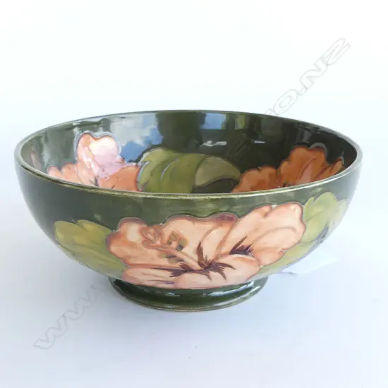 (19804) MOORCROFT HIBISCUS BOWL DIAMETER 160mm