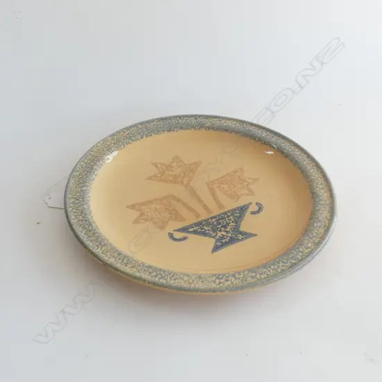 PFALTZGRAFF PLATE; SPONGED DECORATION 265mm dia