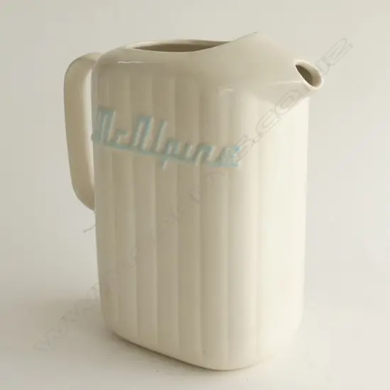 (20614) MCALPINE JUG CREAM CROWN LYNN STAMPED H. 220mm 