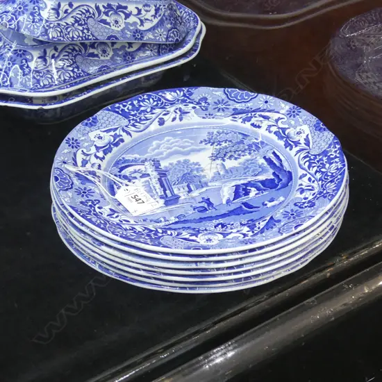 7 SPODES ITALIAN LUNCHEON PLATES 230mm dia