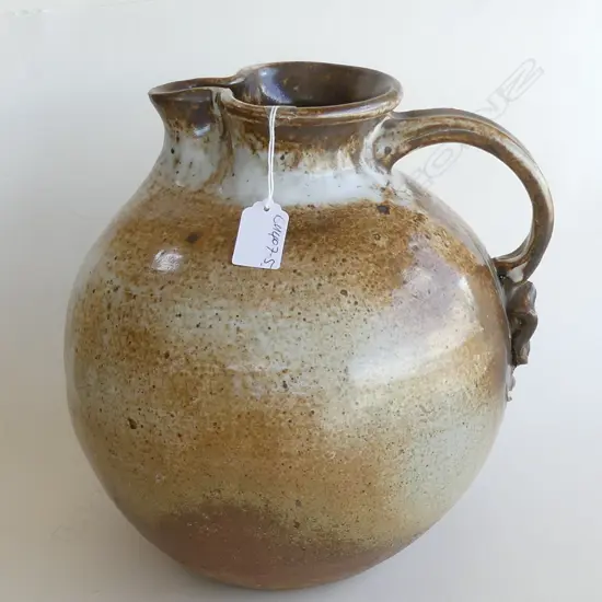 GEORGE KOJIS FATSO TYPE LGE POTTERY JUG SIGNED H.270mm
