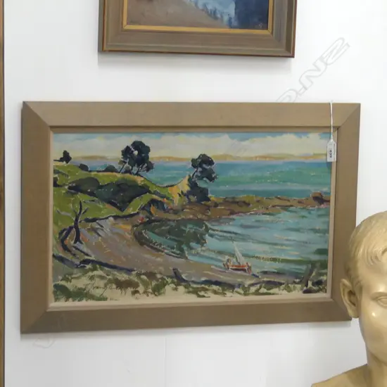 HERBERT TORNQUIST 'COROMANDEL SUMMER' OIL ON BOARD SIGNED C1965 470 X 275MM