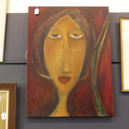 SIGNED PORTRAIT OIL 605x455mm