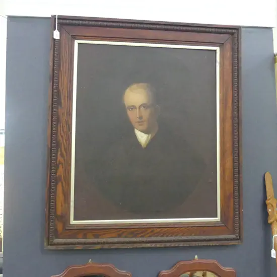 ANTIQUE PORTAIT OIL ON CANVAS 740x600mm