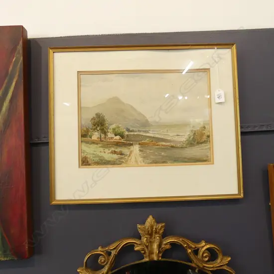 ARTHUR E HAYES FARM SCENE WATERCOLOUR ON BOARD, SIGNED, 340 X 240MM + 1 OTHER