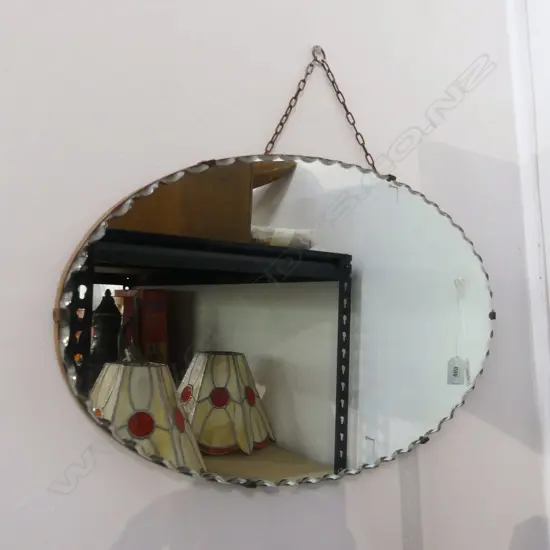 OVAL BEVELLED WALL MIRROR 555 X 330MM