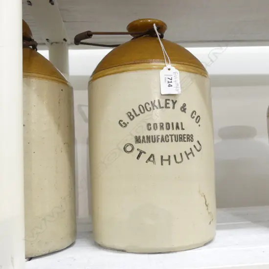 OLD STONE CROCK 'G. BLOCKLEY & CO. OTAHUHU' H.310mm