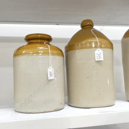 2 OLD STONE CROCKS H.300mm