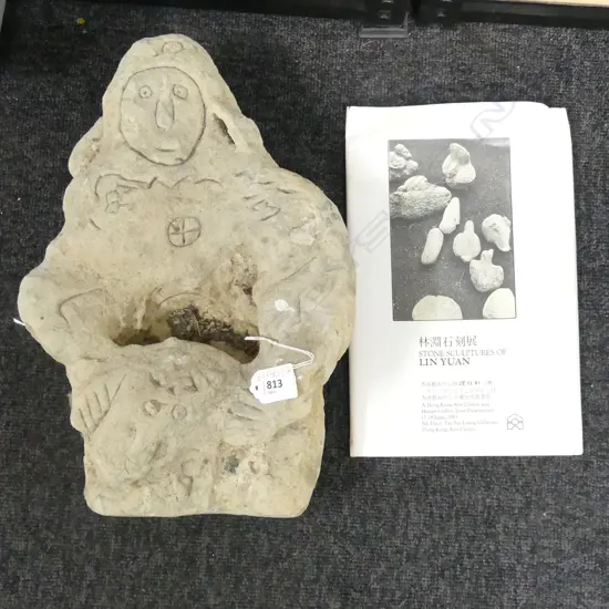 LIN YUAN CARVED STONE SCULPTURE L.360mm