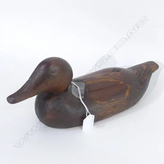 VINTAGE WOODEN DECOY DUCK L 320MM